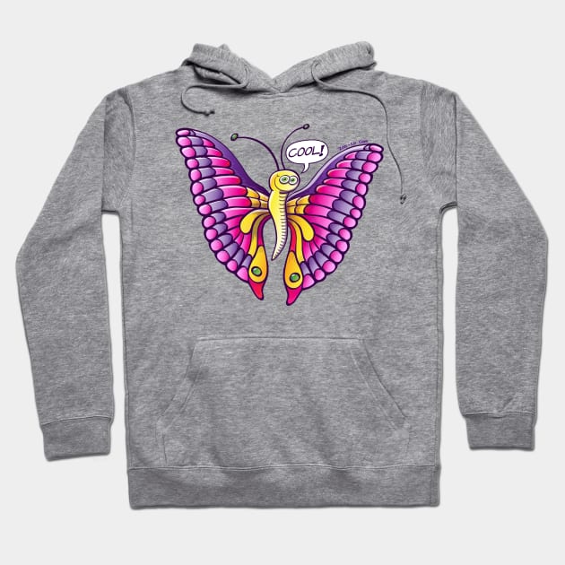 Coolorful butterfly exhibiting all the beauty on its big wings Hoodie by zooco